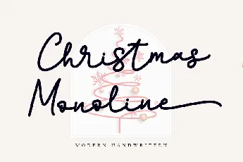 Christmas Monoline - Personal U font