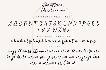 Christmas Monoline - Personal U font