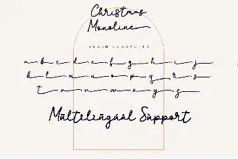 Christmas Monoline - Personal U font