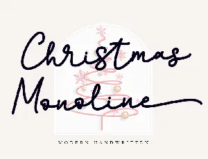 Christmas Monoline - Personal U font