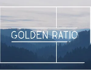 Golden Ratio Demo font