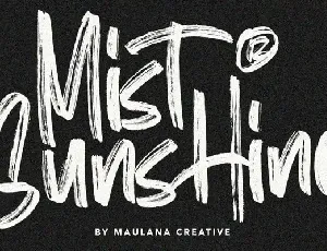 Mist Sunshine Brush font