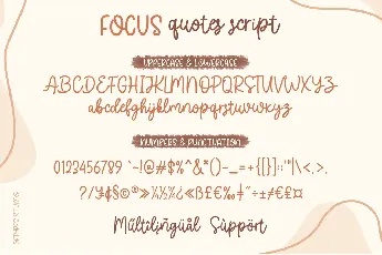 Focus Quotes font