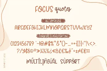 Focus Quotes font