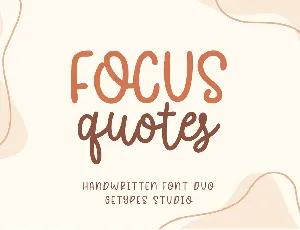 Focus Quotes font