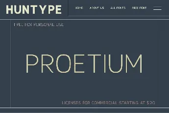 Proetium font