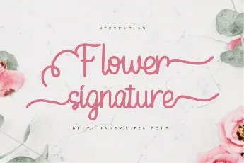 Flower Signature Script font