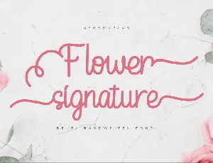 Flower Signature Script font