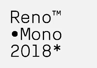 Reno Mono Free font