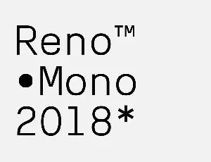 Reno Mono Free font