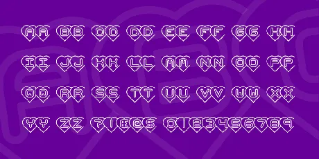 Hearts BRK font