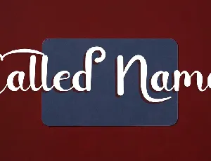 Called Name font