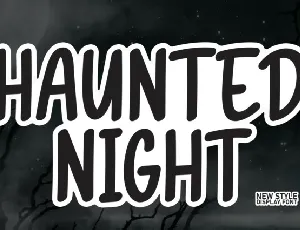 Haunted Night Brush font
