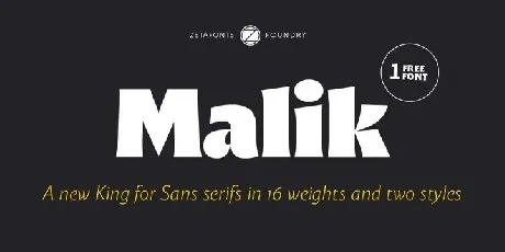 Malik Sans Serif font