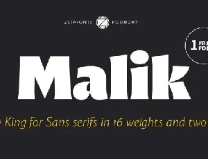 Malik Sans Serif font