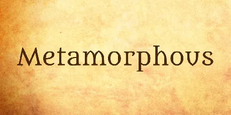 Metamorphous font