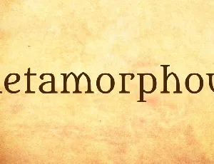 Metamorphous font