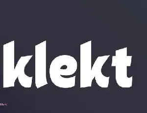 Eklekt Sans Serif font