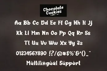 Chocolate Cookies font