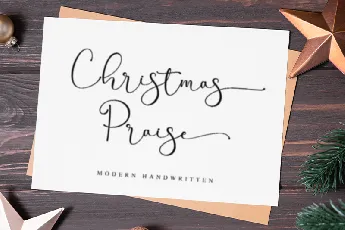 Christmas Praise - Personal use font