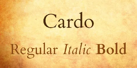 Cardo font