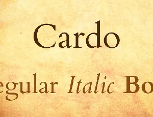 Cardo font