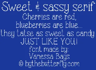 Sweet & sassy serif font