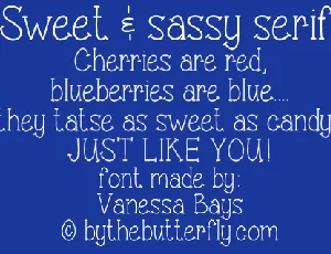 Sweet & sassy serif font