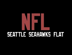 NFL Seattle Seahawks Flat font