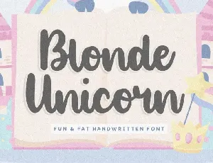 Blonde Unicorn Handwritten font