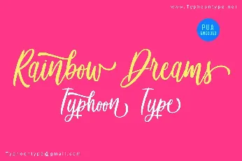 Rainbow Dreams Script font