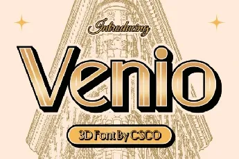 Venio 3D font