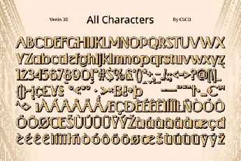 Venio 3D font