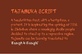 Tajamuka Script font