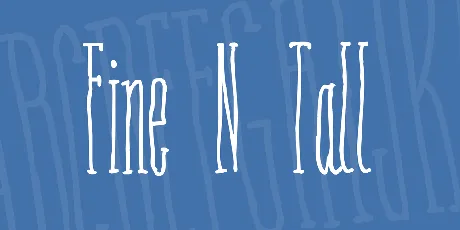 Fine N Tall font