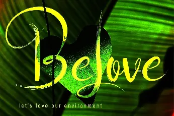 Belove Script font