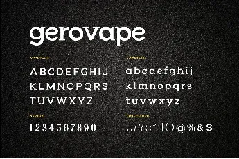 Gerovape font