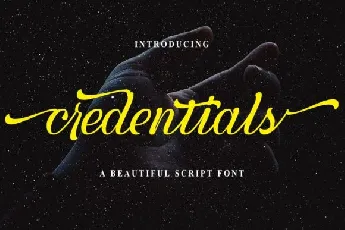 Credentials Script font