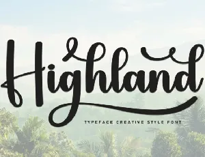 Highland Script Typeface font