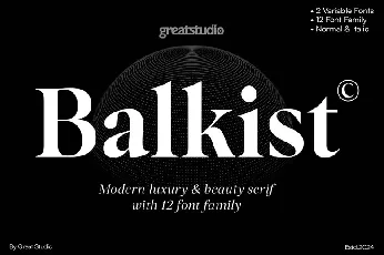 Balkist Family font