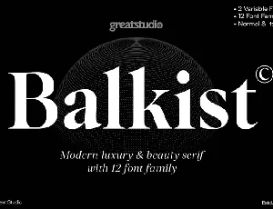 Balkist Family font