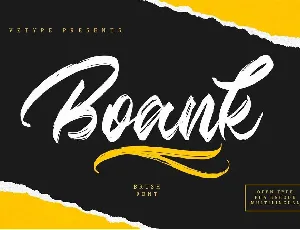 Boank font