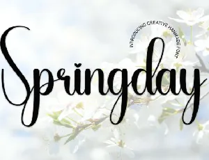 Springday Script font