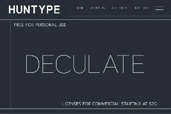 Deculate font