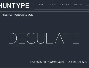 Deculate font