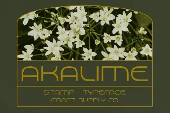 Akalime Stamp font