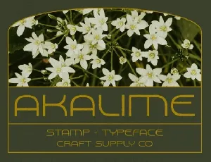 Akalime Stamp font