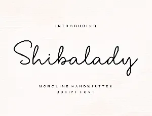 Shibalady font