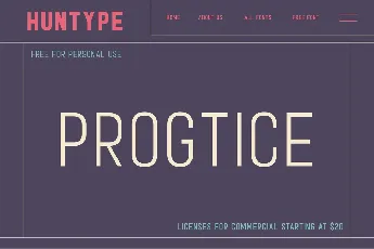 Progtice font