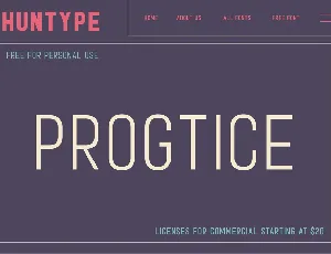 Progtice font